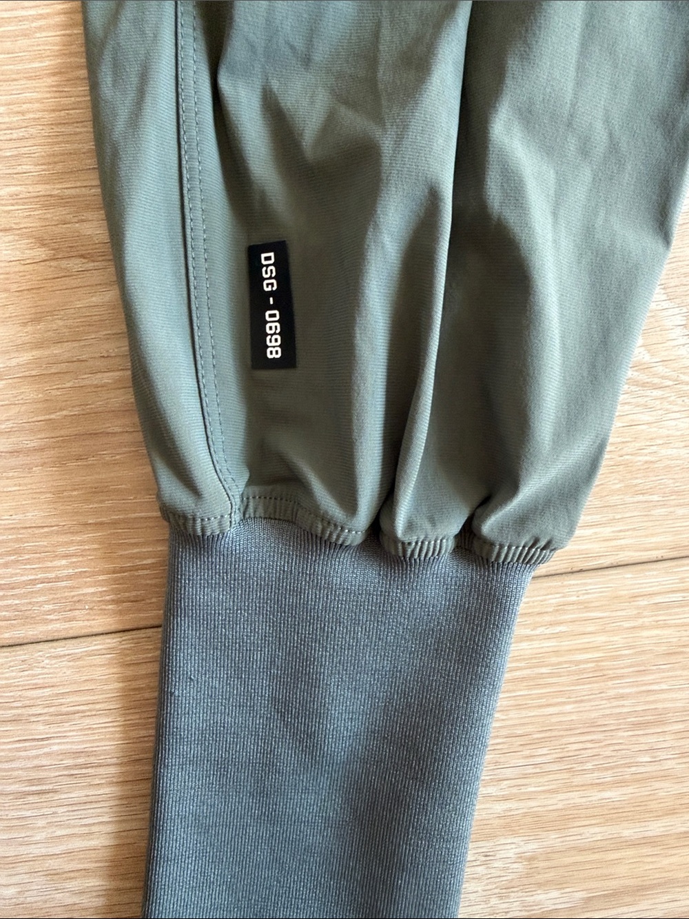 ASRV Olive Green Cargo Joggers with Black Trim - Picture 6 of 6